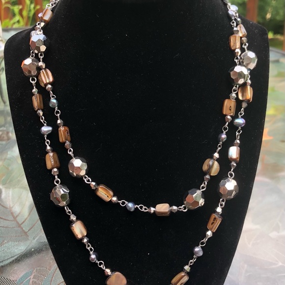 Cookie Lee Iridescent Beaded Necklace - Picture 3 of 4